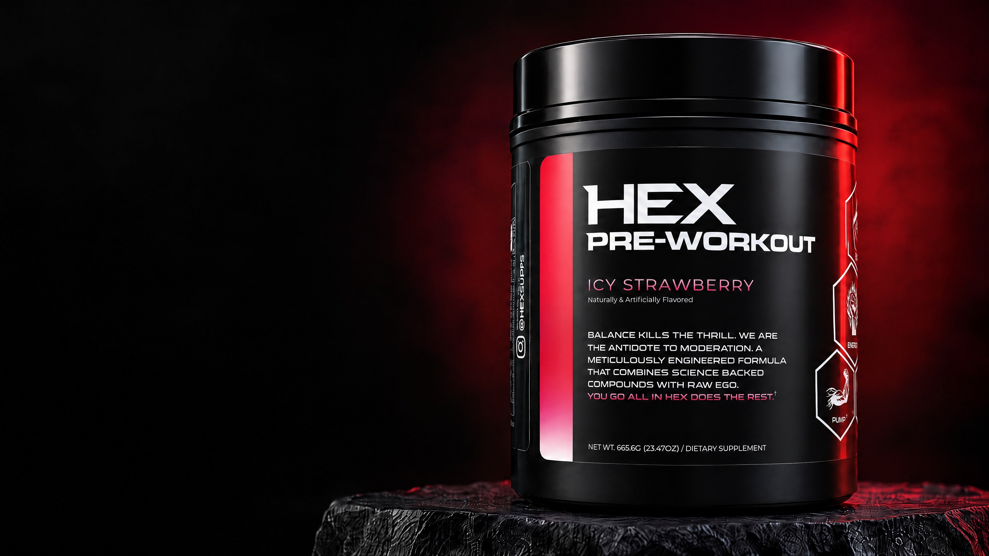 HEX Premium Pre-Workout — Icy Strawberry